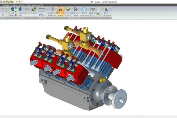 V8-Motor als Maßstabsmodell