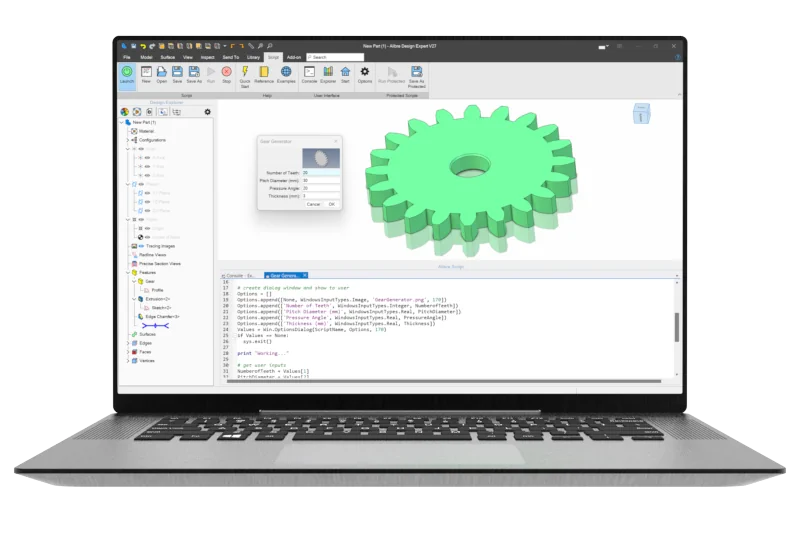 Alibre Skripterstellung — Python-Automatisierung